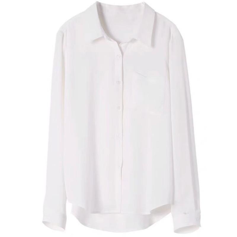 Loose Chiffon Shirt Long Sleeve For Women Elegant And Slimming Blouse
