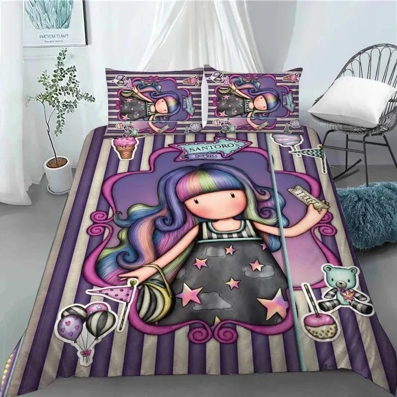 

Comforter Santoro Gorjuss Full Queen King Size Anime Beautiful Girl Bedding Set 3D Print Santoro Gorjuss Girls Comforter (quilt)-EU Single(135*200cm)3pcs