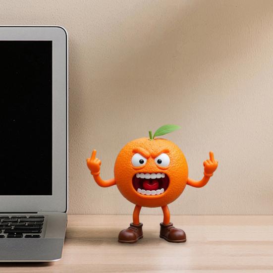 Zła Figurka Owocowa Środkowy Palec Ozdoba Owocowa Biurko Seria Owocowa Statua Warzywna do Dekoracji Biurka w Biurze Uwalnianie od Stresu