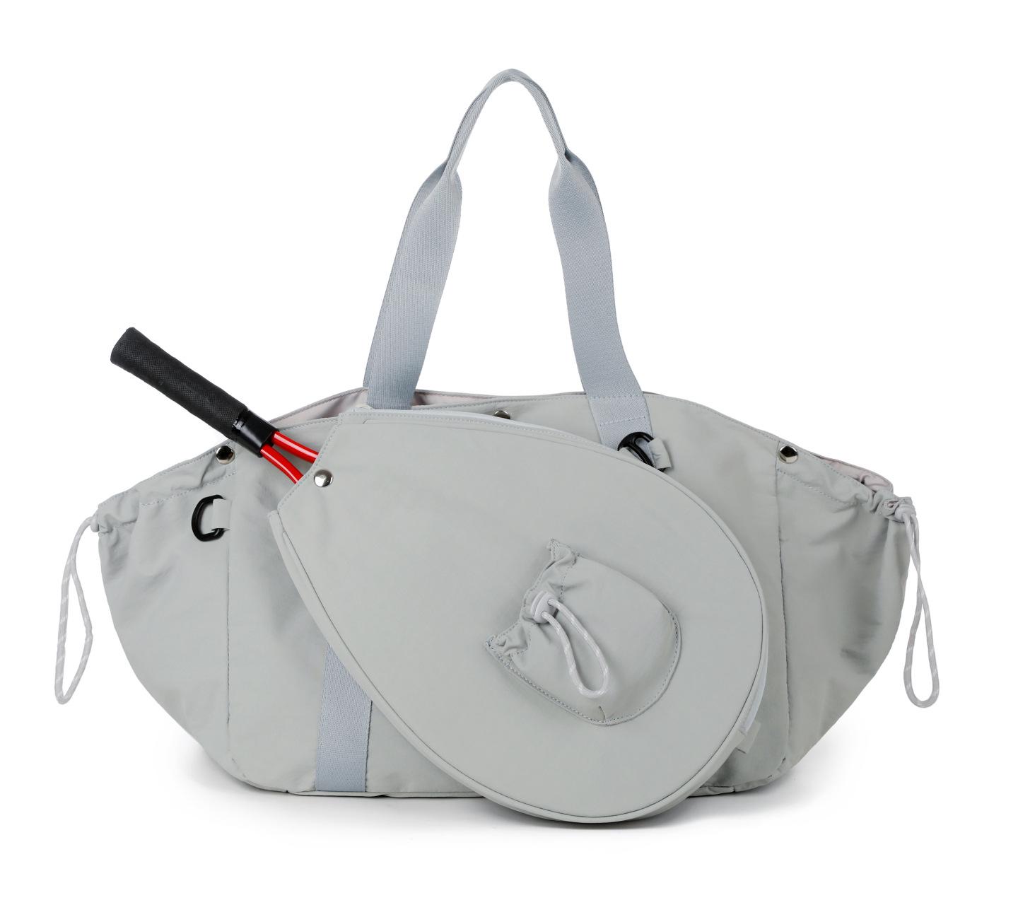 

Универсальная модная сумка-тоут для тенниса и фитнеса с большой вместимостью серый