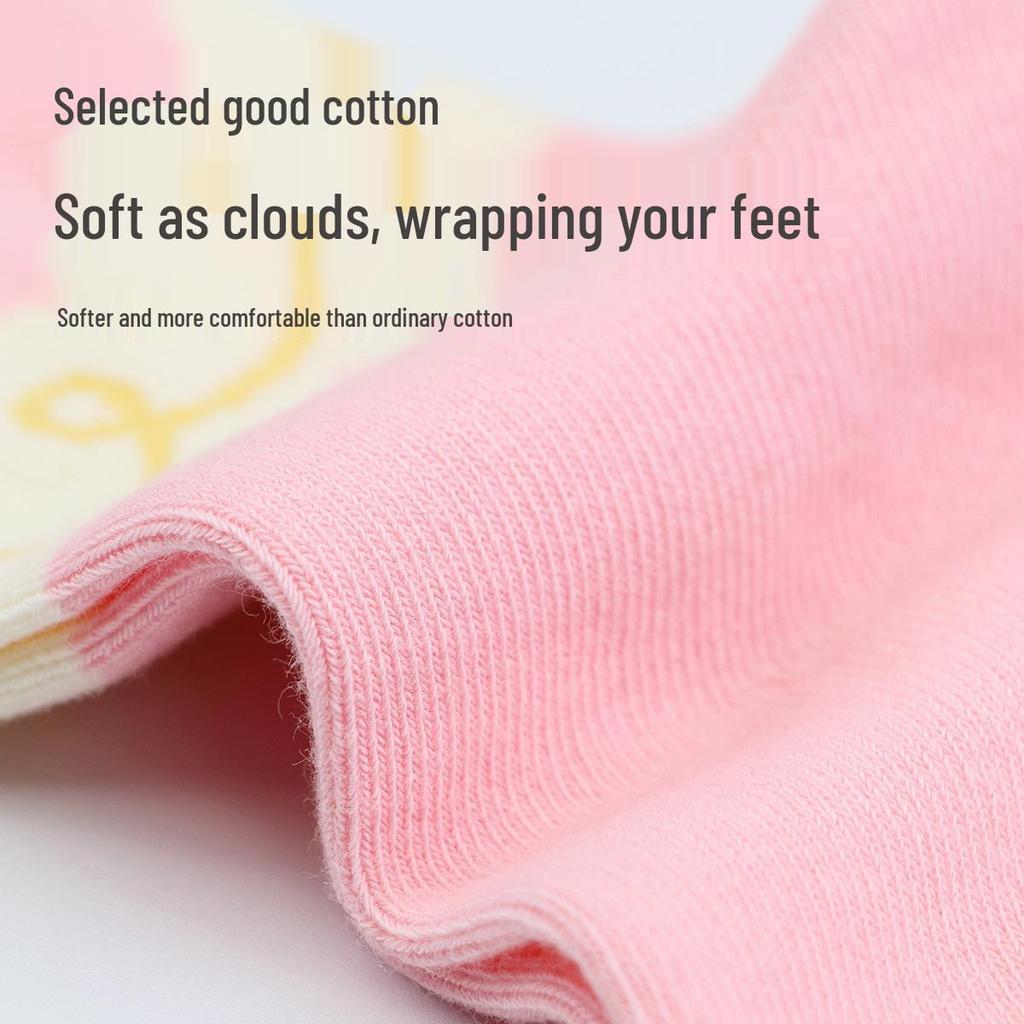 Official Disney Zootopia Judy Cotton Socks for Girls - 5 Pair Pack Mid-Calf Kids Socks