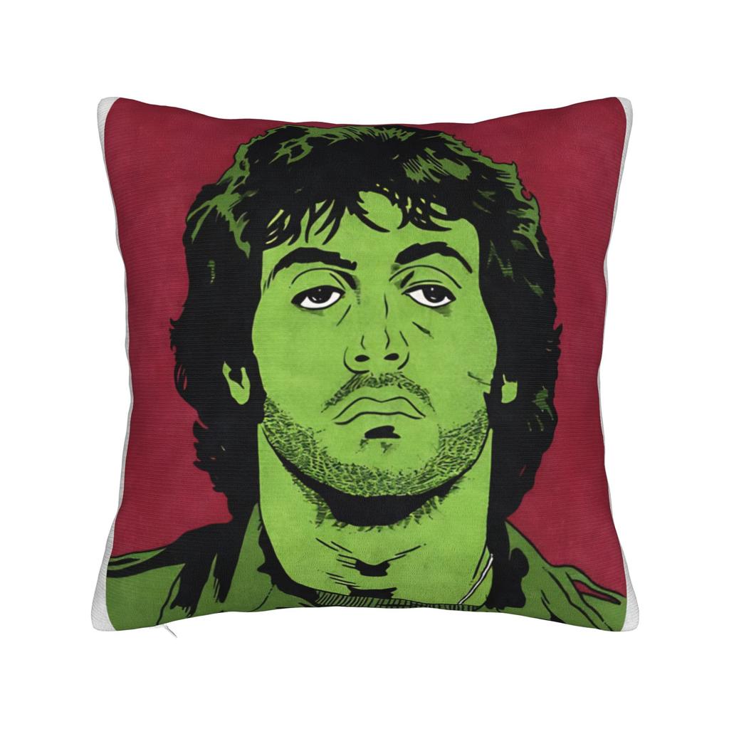 John Rambo Movie Classic Red Text Logo Pillowcases Novelty Pillow Case For Living Room Sofa Comfy Pillow Cover