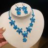 Set di Orecchini e Collana con Diamanti a Goccia: Lussuosa Collana Girocollo con Pendente Gioiello per Donna