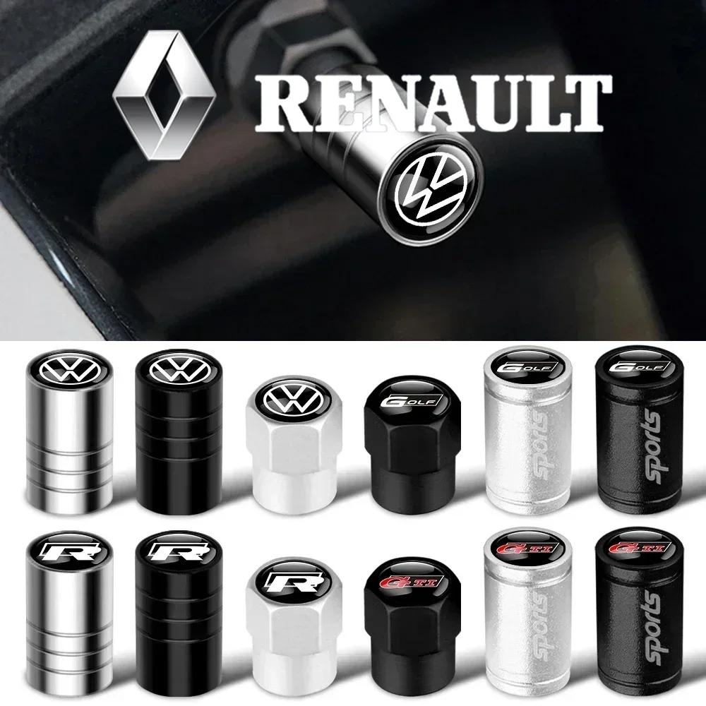 For Volkswagen VW GTI R Golf 5 7 6 4 Polo Tiguan Passat Jetta Lavida Car Styling 3D Metal Wheel Tire Valve Stem Caps Accessories HB432
