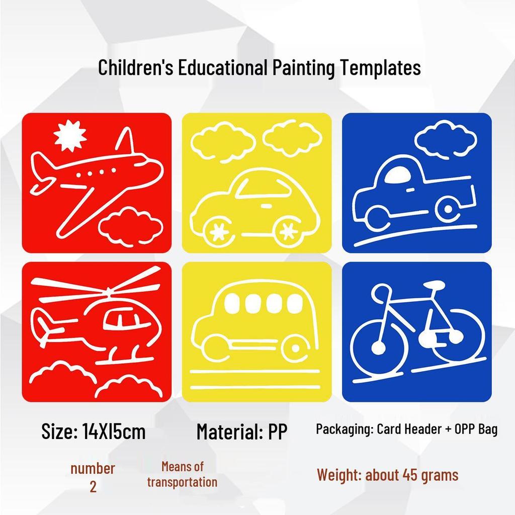 Children's Educational Painting Stencils: DIY Plastic Templates for Early Education