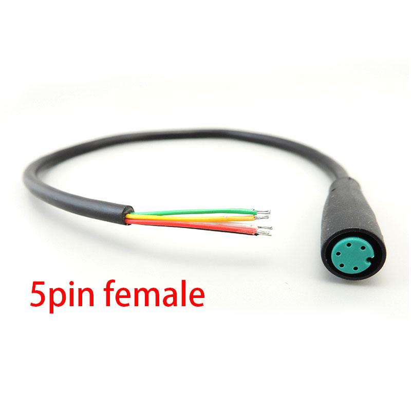 Ebike Accessories Optional Cable Waterproof Connector Display Pin Base Connector 2/3/4/5/6Pin Cable Extension Cord