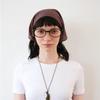 Page Stripe Pin-Tuck Scarf (burgundy)