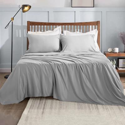 Conjunto de Roupa de Cama de Cor Sólida Lençóis Conjuntos Completos Capa de Colchão Lençol de Cima e Lençol de Baixo com Fronhas Solteiro Casal Queen King Size