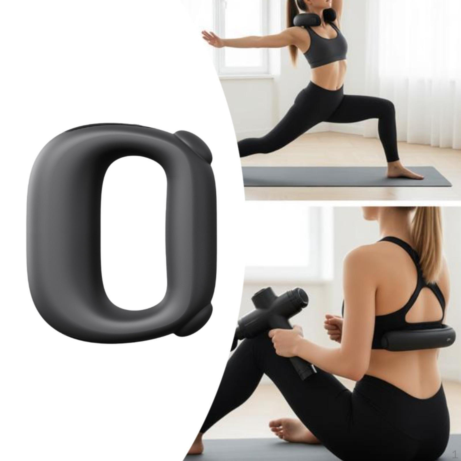 Electric Massage Ring Heated Vibrating Handheld Massager for Neck Back Legs