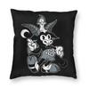 Devil Baphomet Damask Hail Satan Cushion Cover Satanic Leviathan Cross Throw Pillow Case for Sofa Pillowcase Home Decor  40x40cm