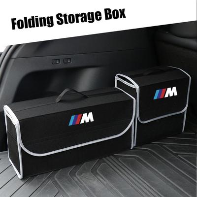 Car Trunk Storage Bag Felt Cloth Organizer Box Collapsible For M Performance E46 E90 E60 F10 F30 F25 F31 Auto Storager Tools