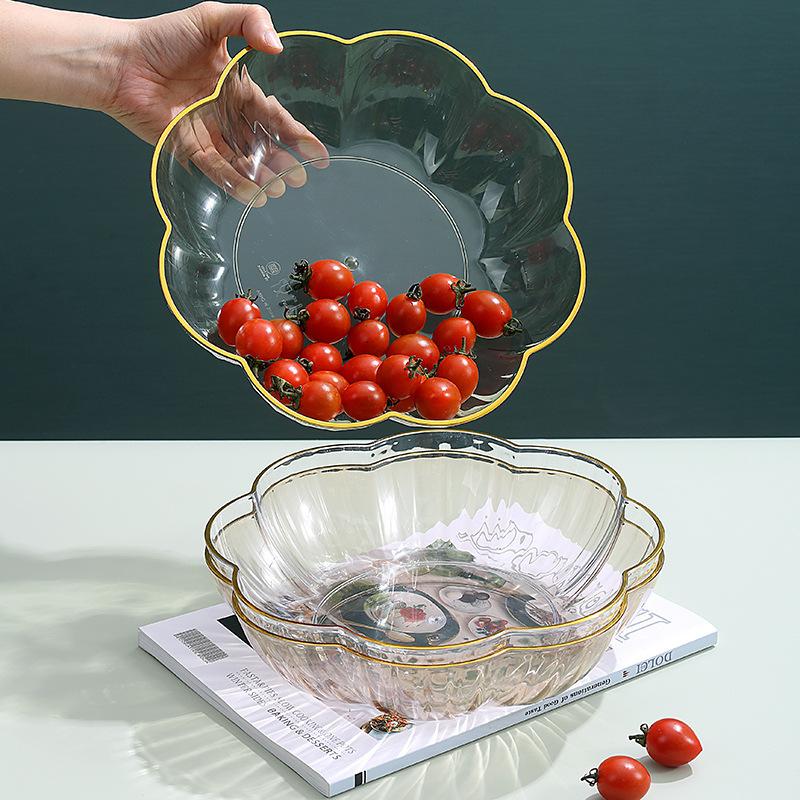 Fruit Plate Household Living Room Coffee Table Fruit Plate High-End Fruit Basin Plate Snack Plate Fruit Basket Fruit Basin