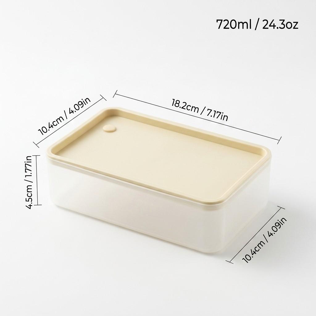 Reusable Plastic Bento Box For Kids Students Camping Picnic Sealed Lunch Box Microwave Heatable Portable Food Storage Container