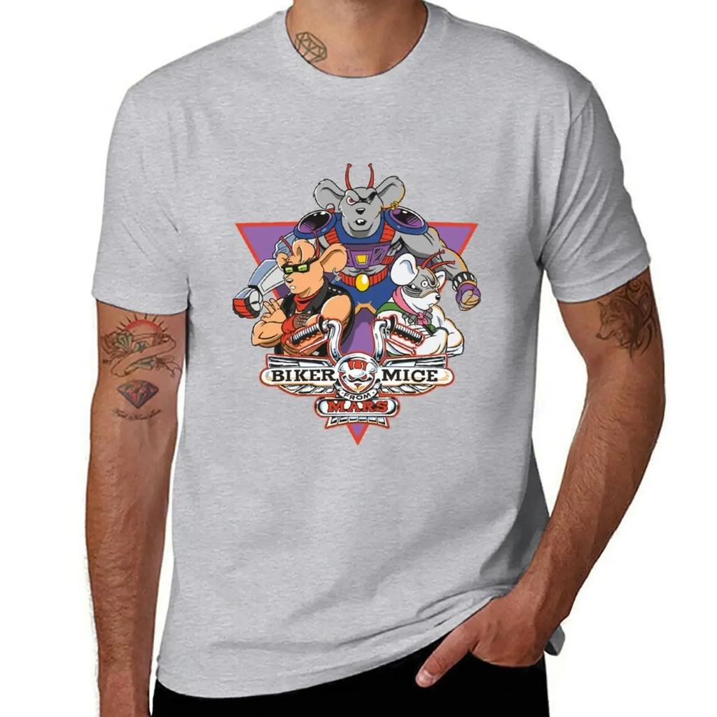 Unique Biker T Shirt 100% Cotton Tee Biker Mice From Mars Bikermice Streetsharks Street Sharks USA Size Heavyweight Fashion Man