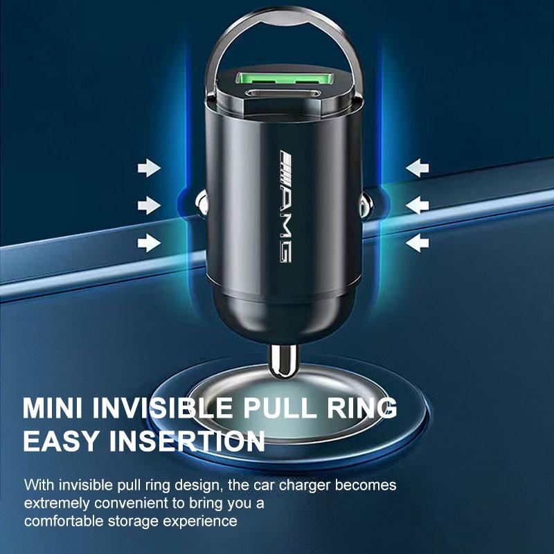 1Pcs Car Charger USB Type-C Fast Charging Adapter Car Accessories For Mercedes Benz AMG GLC GLE CLA W205 W204 W203 W211 W212 W213 W201 W210 W124