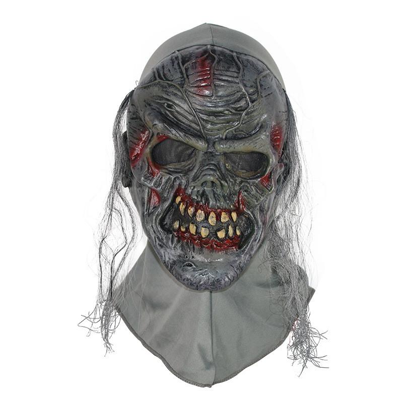 Terrifying Gray Zombie Mask For Halloween Parties And Horror Themed Events Perfect For Gory Costumes