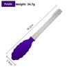 Silicone Salad Cooking Tongs with Stainless Steel Handle BBQ Kitchen Utensils