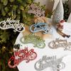 Christmas Letter Pendant Merry Christmas Hanging Creative Flower Wreath DIY Christmas Tree Pendant, Happy New Year 2026