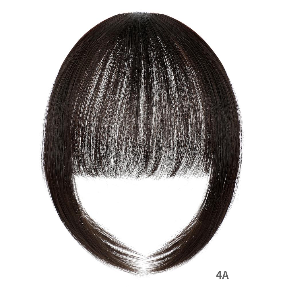 Straight Air Through Blunt Fringe with Clip Bangs Synthetic Hair Extension Heat Resistant Bangs Clip Natural Hairpiece