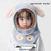 Unisex Winter Windproof Hat and Scarf Set for Kids with Face and Ear Protection