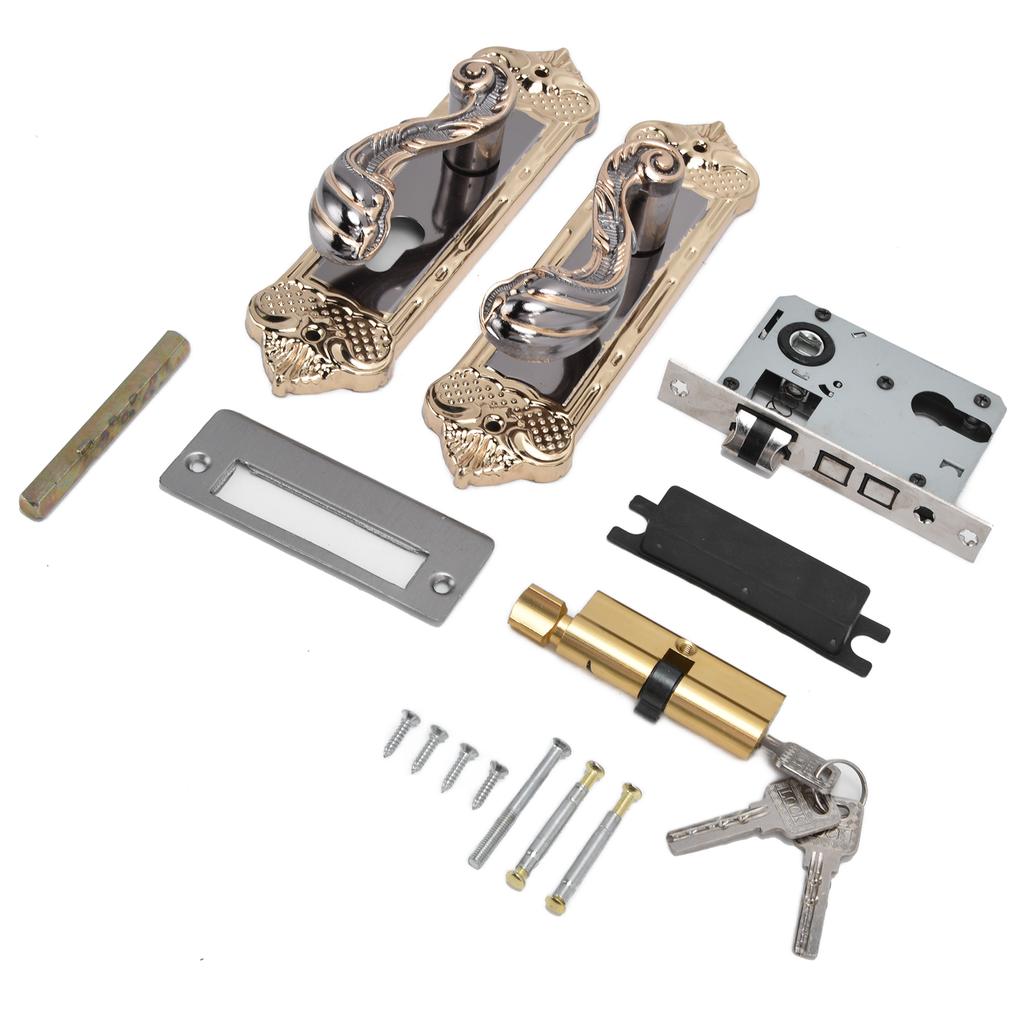 Door Handle Lock Silent Lock Bearing Safety Lever Handle Reversible Bedroom Door Lock