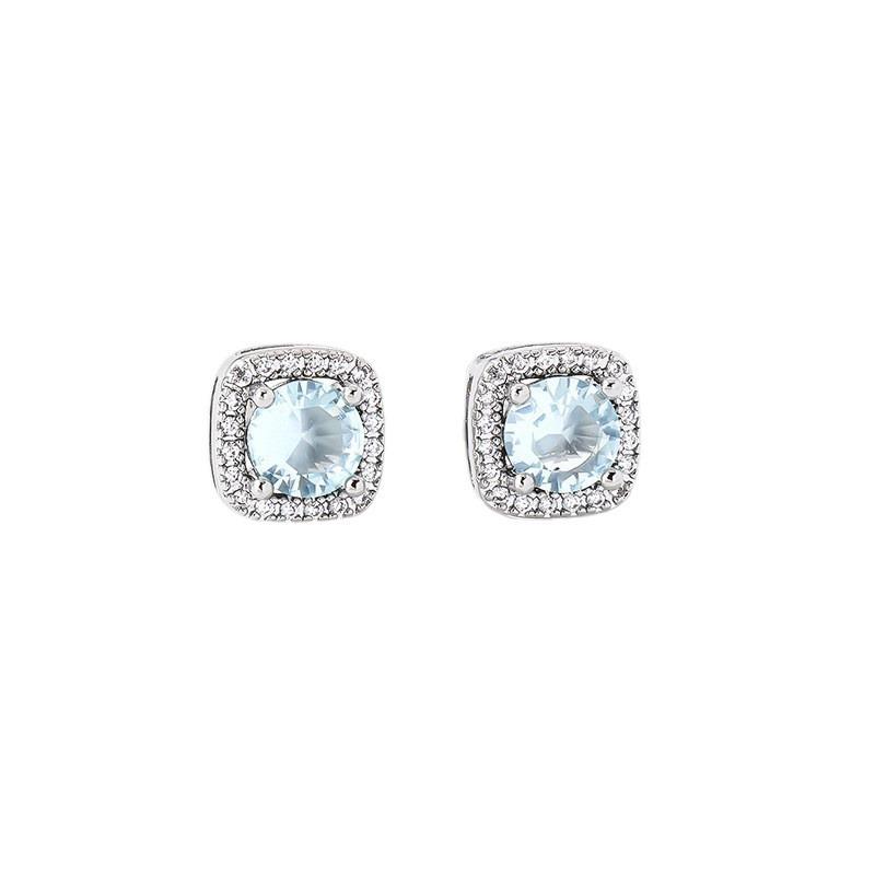 Boucles d'oreilles élégantes en zircon: Carré Diamant Incrusté pour Femme, Mode Coréenne Polyvalente