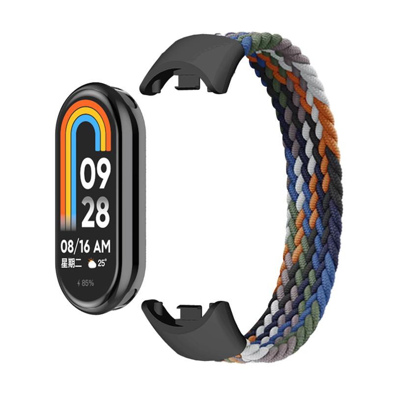 Geflochtenes Solo-Loop für Xiaomi Mi Band 10 9 8 Armband Zubehör Elastische Nylon-Uhrenarmbänder Ersatz correa bracelet Miband 8 NFC