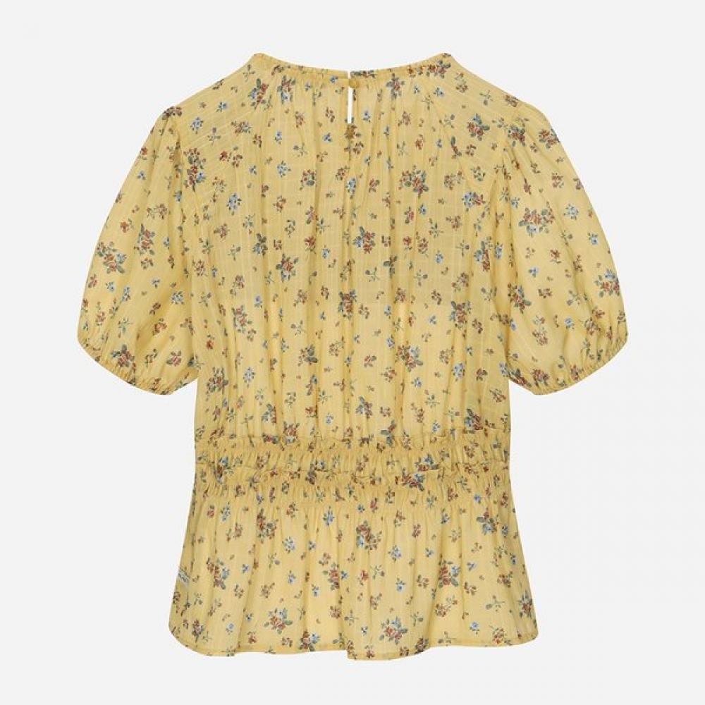 Thursday Island Women Flower Pattern Banding Blouse T264mbl274w