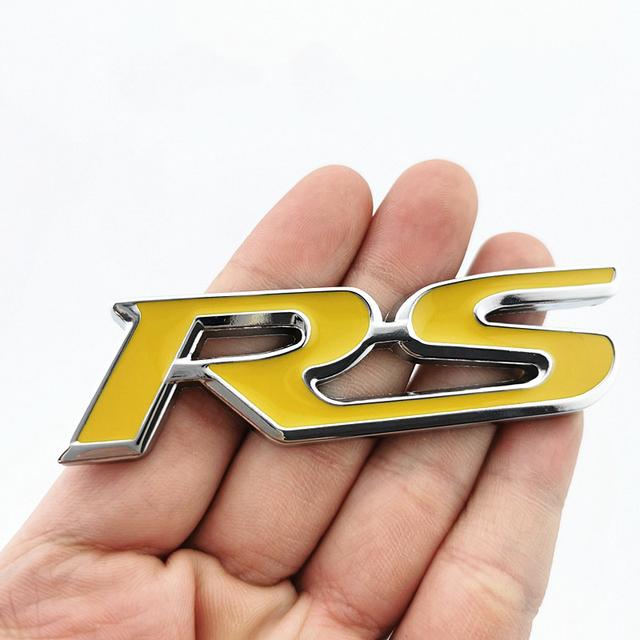 3D Metal Car Letters For Honda RS Emblem FIT Jazz Civic HRV Jade RS Logo Sport Badge Front Grille Trunk Stickers Acceessories