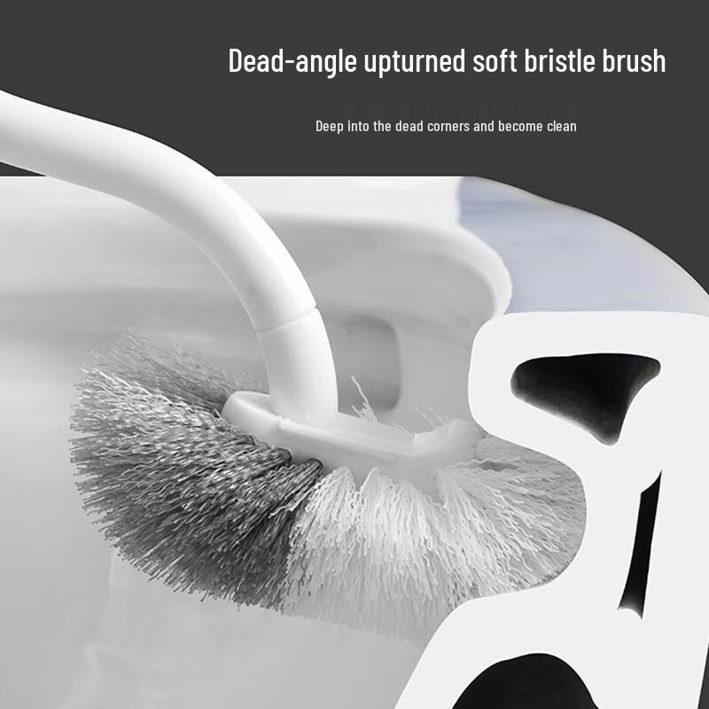 Wall-Mounted Silicone Toilet Brush 3-Piece Set