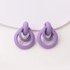 Purple Color Women Dangle Earrings Small Round Unusual Earrings Fashion Flower Butterfly Hanging Earrings Pendientes Mujer