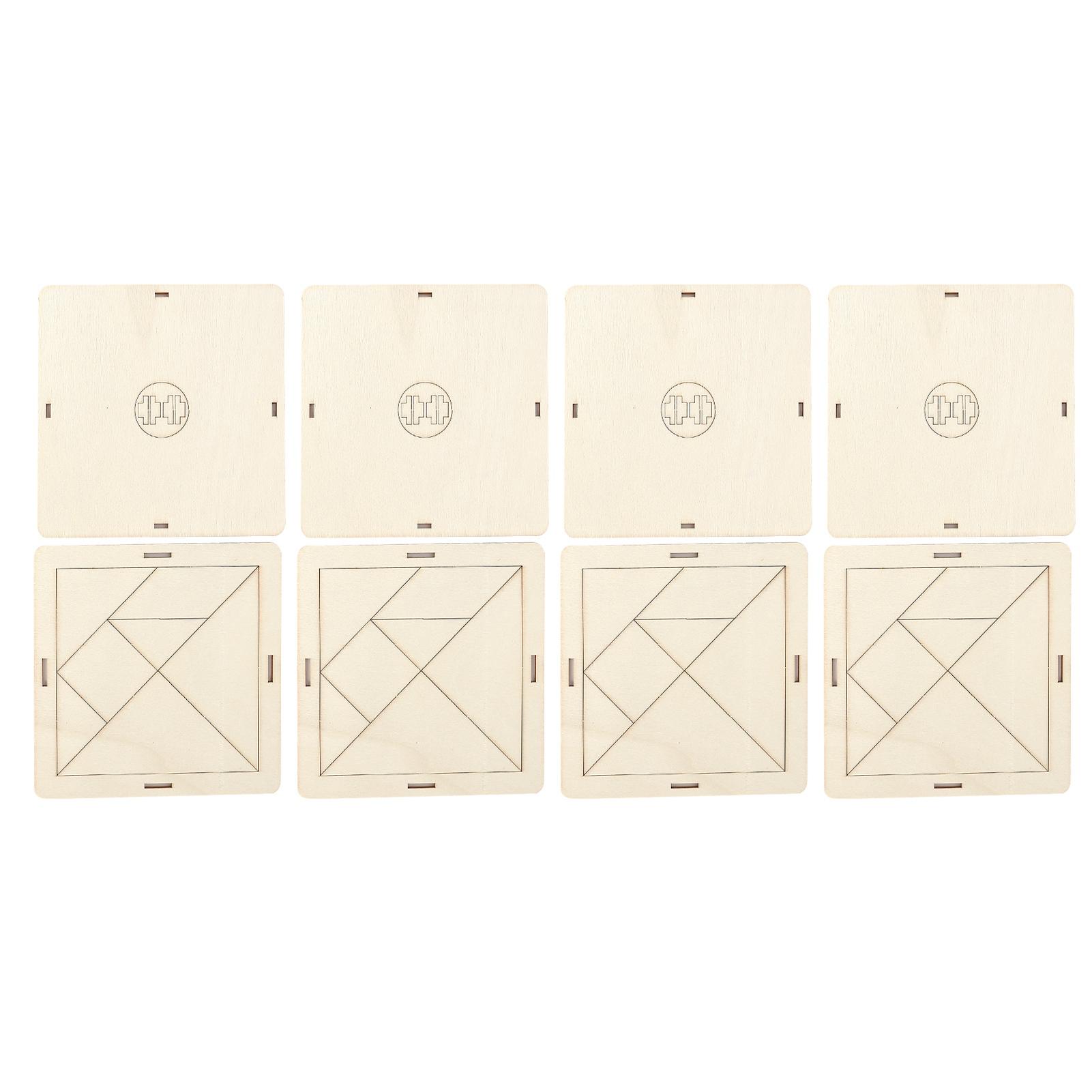 Игрушка-пазл из фанеры, геометрическая форма, обучающие детские пособия, игрушки для DIY