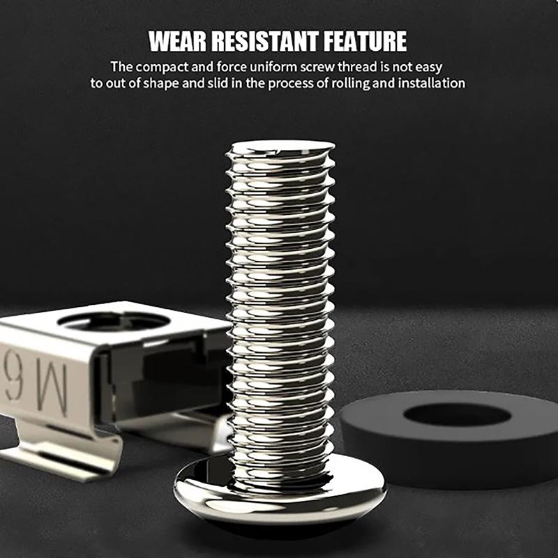 10Pcs M6 X 16Mm Rack Mount Cage Nuts, Screws And Washers For Rack Mount Server Cabinet, Rack Mount Server Shelves, Routers