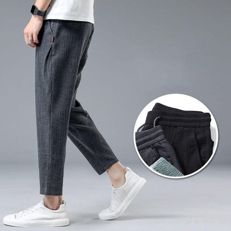 

Летние мужские тонкие свободные прямые брюки большого размера