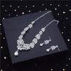 Gorgeous Crystal Bridal Jewelry Sets Fashion Tiaras Earrings Choker Necklace for Women Wedding Dress Bride Dubai Jewelry Set
