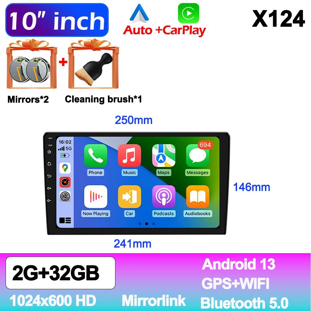 2 Din car radio Android 13 Car Radio 64G Autoradio 7/9/10 inch Universal androidGPS BT Central Multimedia Smart car systems