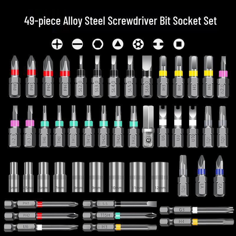 54-in-1 Ratchet Wrench Set: Comprehensive Tool for Motorcycle, Car, and Household Repairs.