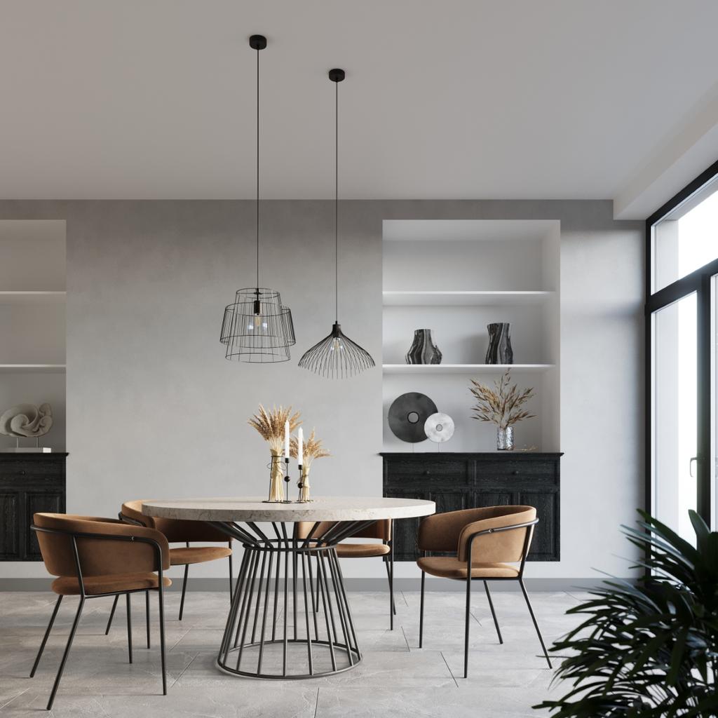 Lampa Wisząca Solidix 1 E27 Czarny Lumilo 06.393.65