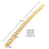 Hip-hop diamond bracelet - men's 8mm chunky single row rhinestone bangle