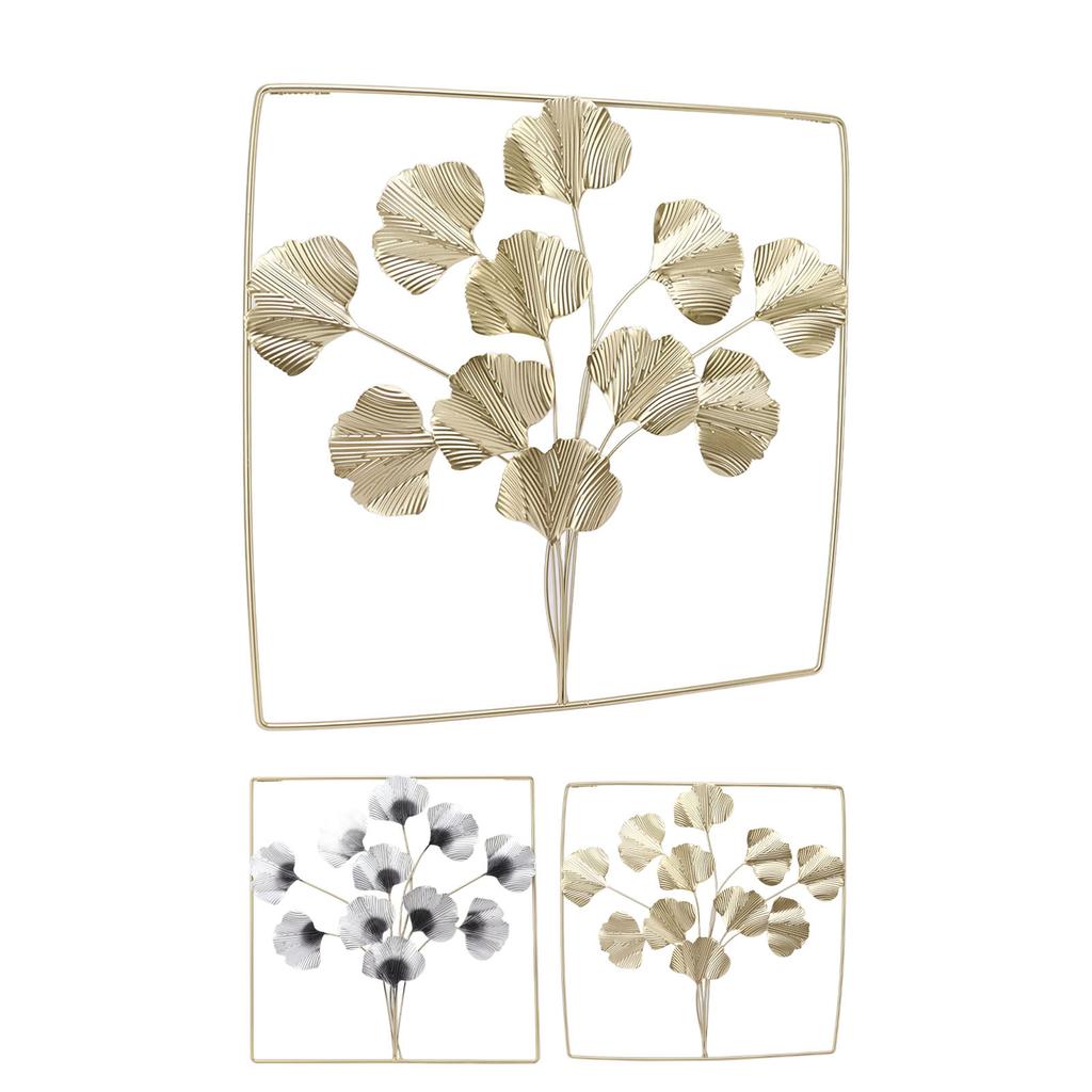 Ginkgo Leaves Wall Decoration Wear Resistant Northern Europe  Lightweight Iron Metal Leaf Wall Decor Vivid for Bedroom