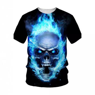Summer T-shirt 3D Digital Fun Quirky Print Street Trend Men's Sports Short-sleeved T-shirt Tops
