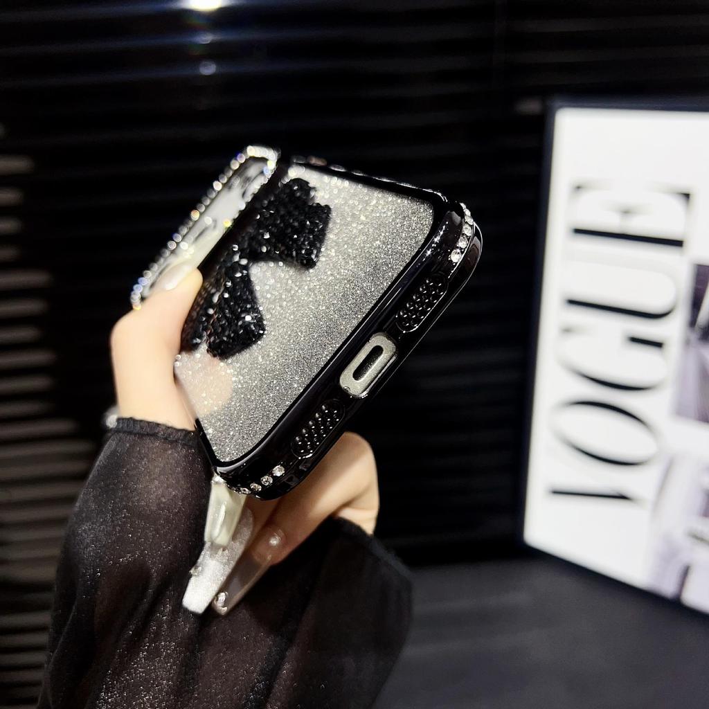 Luxury Rhinestone Bowknot Phone Case for Apple 17 Promax - Full Coverage