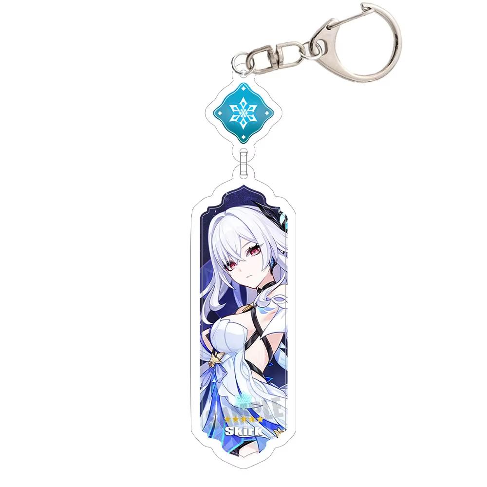 Portachiavi Anime Linnea Flins Durin Mualani Furina Arlecchino Accessori Portachiavi Genshin Impact Ciondolo Carino per Borsa Portachiavi Regalo
