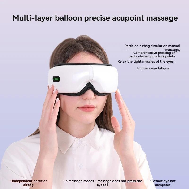 Smart Øyemassasjeinstrument Vibrasjon Øyepleiemassasjeapparat Airbagkompress Bluetooth-musikk Øyeavslapning Tretthetsmassasje Søvnmaske