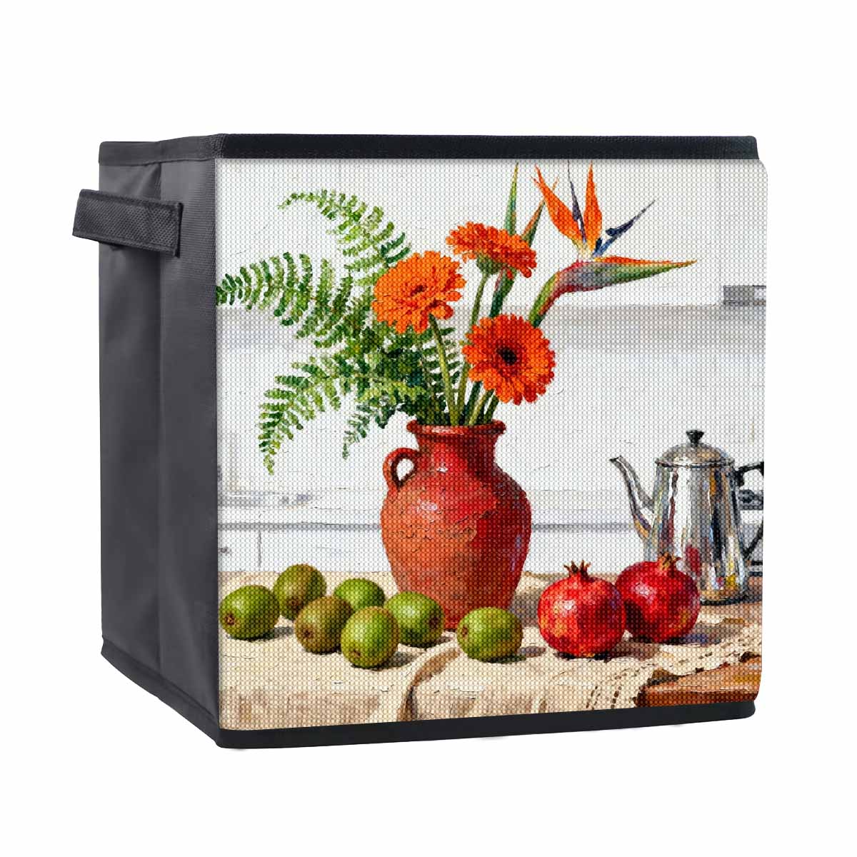 

5D Diamond Painting Storage Basket Vases and Fruits Full Round Drill Mosaic Diamond Embroidery Belief in Heart Cross Stitch Kits Home Decor Home Decor 25cmx25cm