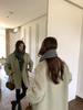 Q063 Women's Korean Style Cashmere Coat: Loose Fit, Versatile, Designer Wool Overcoat