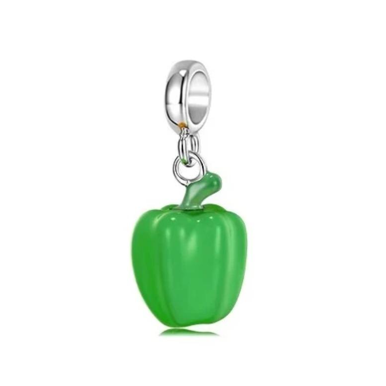 Hot Sales Pepper Ice Cream Pizza Grape Charm Fit Original Bracelet Accessory 925 Silver DIY Women Jewelry Gift Pendant Amulet