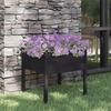 VidaXL Outdoor Planter Black 70 X 70 X 70 Cm Solid Pine Wood