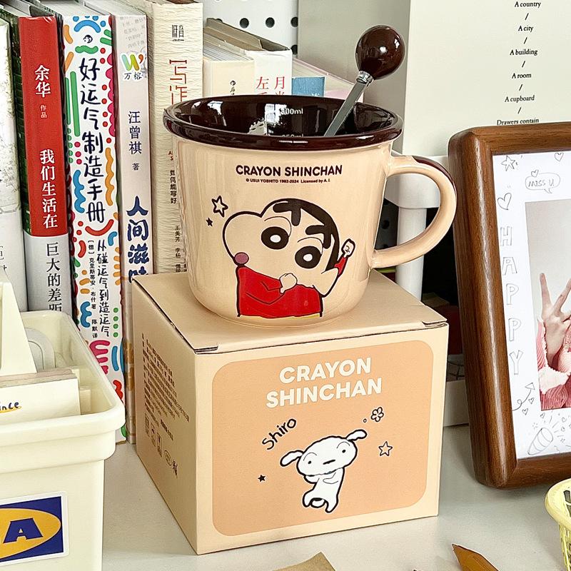Birthday gifts for girls, girlfriends, souvenirs, cute children's crayons, Shin-chan mugs, practical gift gift boxes