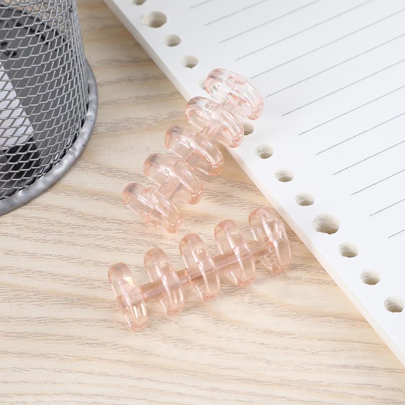 Fünf-Loch Abnehmbarer Plastik-Schnappringordner Buchhülle